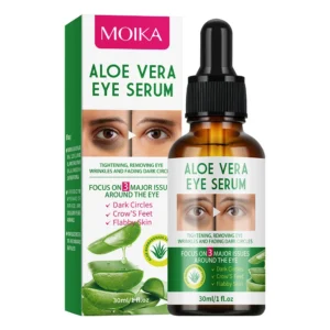 MOIKA Aloe Vera Eye Serum for Dark Circles & Frankincense Castor Oil Rollerball