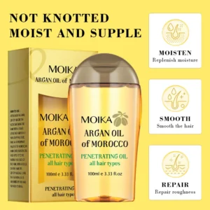 MOIKA Argan Oil of Morocco Hair Oil for Smoothing, Moisturizing & Repair