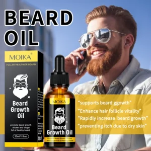 MOIKA Caffeine Beard Growth Oil for Tame & Soft Beard - 30ml