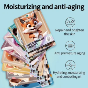 MOIKA Animal Cartoon Face Mask Set - Hydrating, Repairing, Anti-Aging