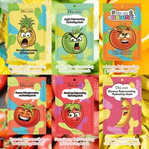 MOIKA Fruit Plant Facial Mask Sheets for Moisturizing, Hydrating, Soothing, Brightening, Oil Control