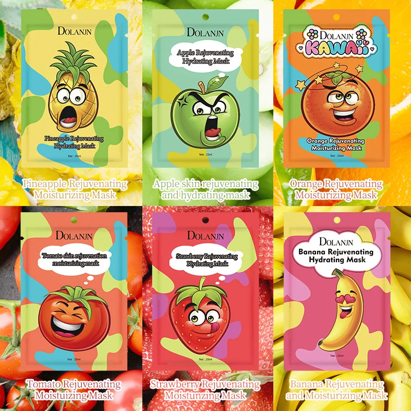 fruit-plant-facial-mask-sheets-spu663099495110-1 MOIKA Fruit Plant Facial Mask Sheets for Moisturizing, Hydrating, Soothing, Brightening, Oil Control