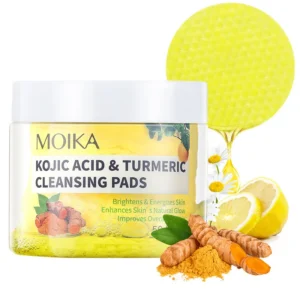 MOIKA Kojic Acid & Turmeric Cleansing Pads 50 Pads - Exfoliate Brighten Skin