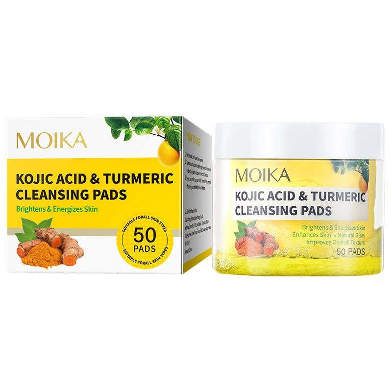 kojic-acid-turmeric-cleansing-pads-spu922730418576-1 MOIKA Kojic Acid & Turmeric Cleansing Pads with Vitamin C - Exfoliate, Brighten Skin, 50 Pads
