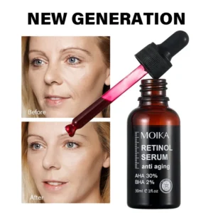 MOIKA Retinol Anti-Aging Face Serum with AHA 30% & BHA 2% for Wrinkles