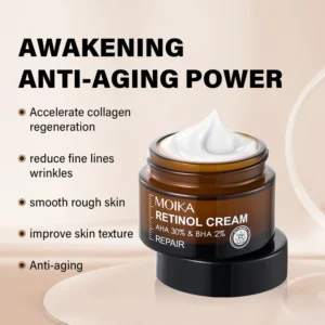 MOIKA Retinol Repair Cream Anti-Aging Moisturizer Deeply Hydrates & Rejuvenates Skin