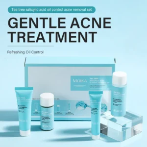 MOIKA Tea Tree & Salicylic Acid Oil Control Acne Removal 4-Piece Skincare Set