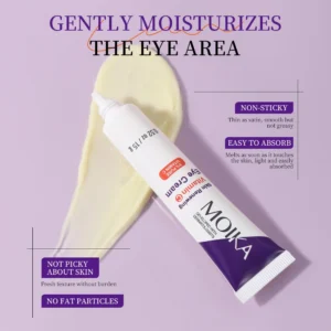 MOIKA Vitamin C Eye Cream for Dark Circles & Wrinkles, 15g Moisturizing Anti-Aging